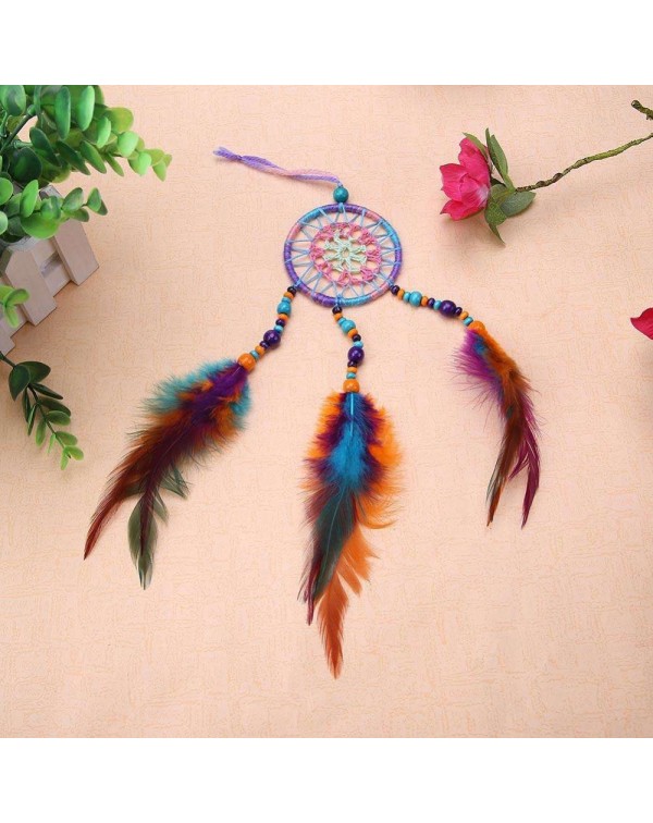 Countryside Feather Dream Catcher Net Beads Dreamcatcher Home Car Decor