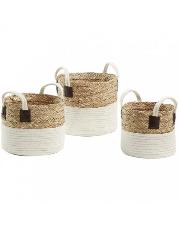 3 Piece Natural White Thalia Basket Set