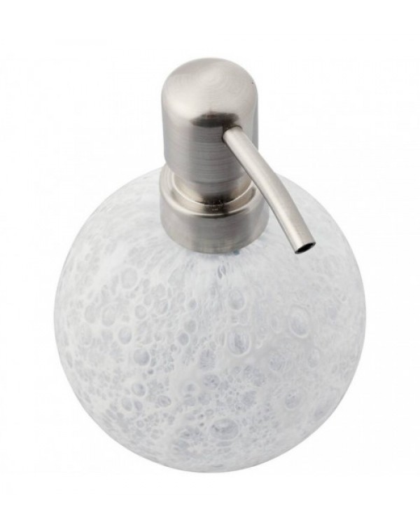 White Tibor Glass Soap Dispenser