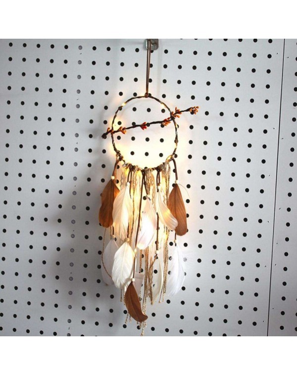 Branch Feathers Handmade Dreamcatcher Craft Dream Catcher Net Home Decor