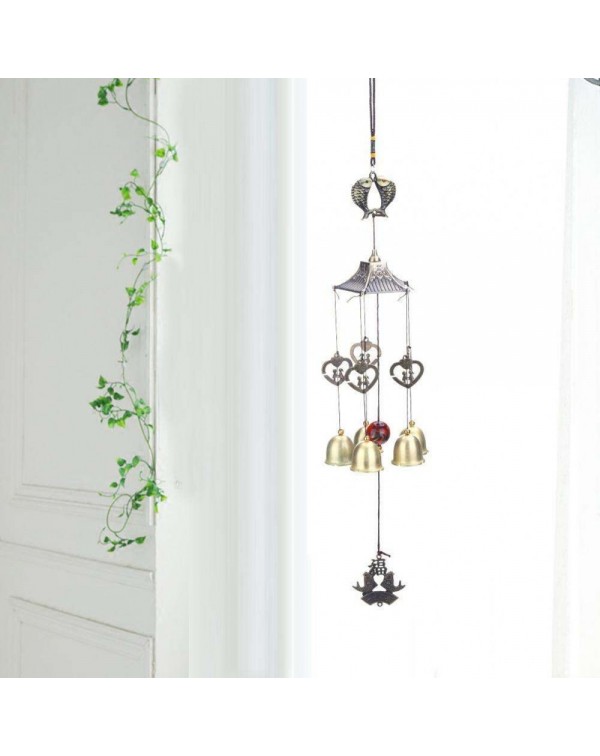 Metal Wind Chime Chapel Wind Bells Garden Windows Hang Decor (Fish)