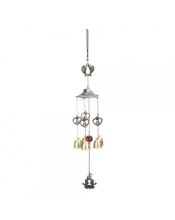 Metal Wind Chime Chapel Wind Bells Garden Windows Hang Decor (Fish)