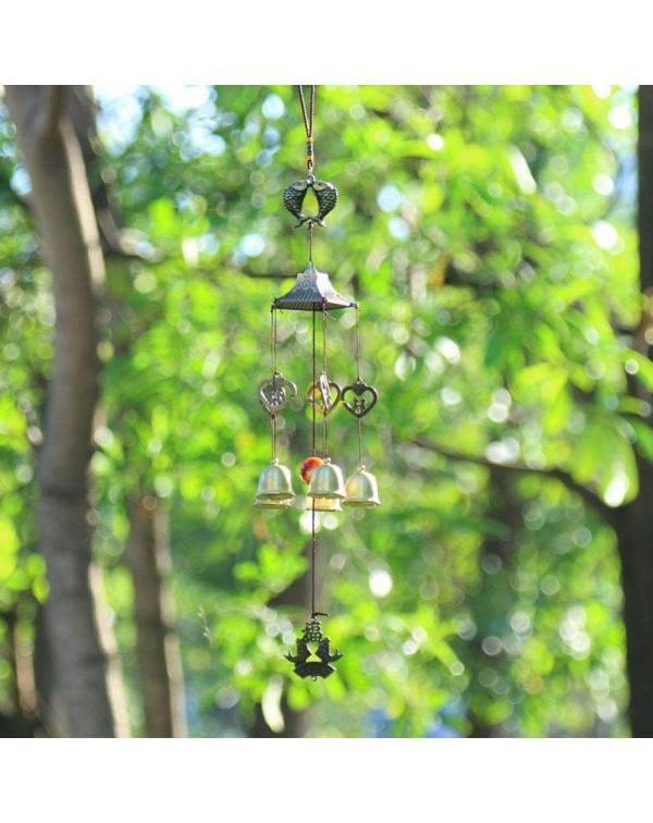 Metal Wind Chime Chapel Wind Bells Garden Windows Hang Decor (Fish)