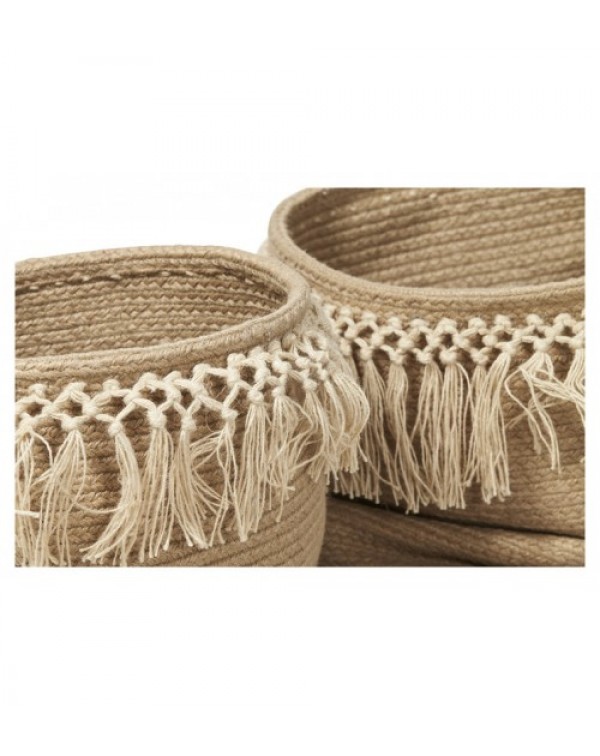 2 Piece Cindy Braided Jute Basket Set