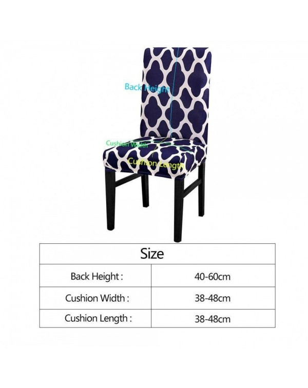 1/4/6pcs Digital Print Elastic Thin Stretch Seat Case Chair Slipcover Decor