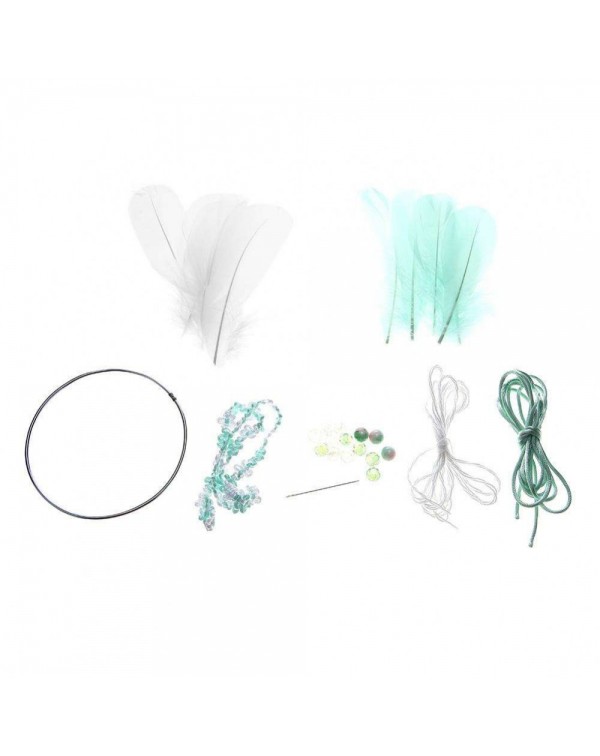 Green DIY Feathers Dreamcatcher Handmade...