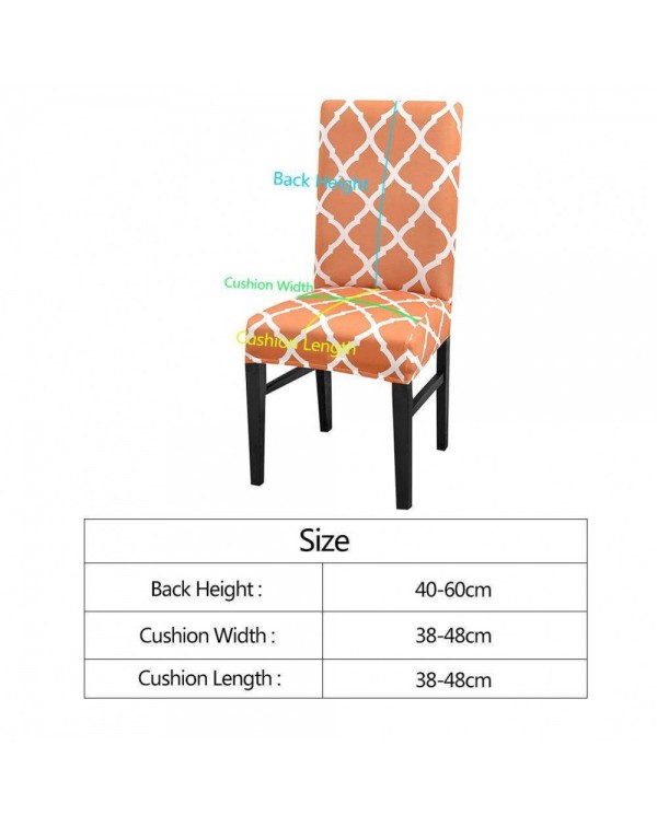 Printing Stretch Chair Cover Slipcover Banquet Hotel Home Decoration Orange