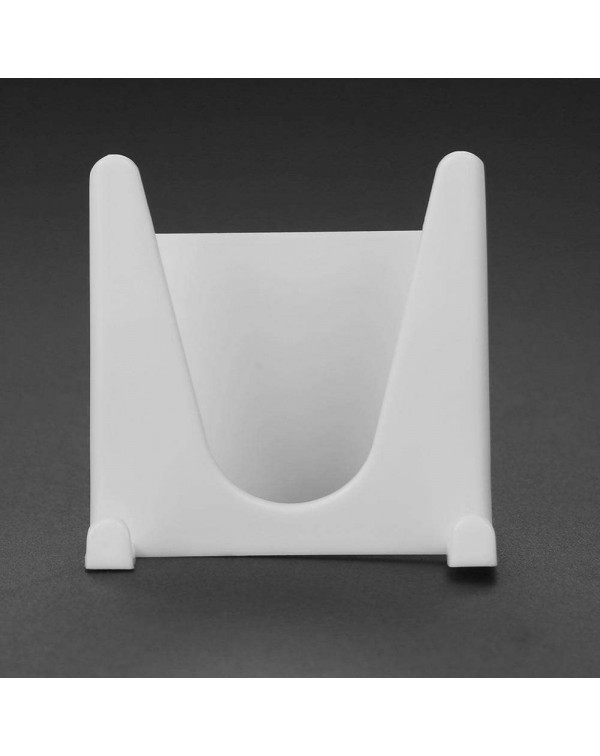 2pcs Wall Mounted Plastic Pan Cover Rack Pot Lid Holder Storage Shelf(White)