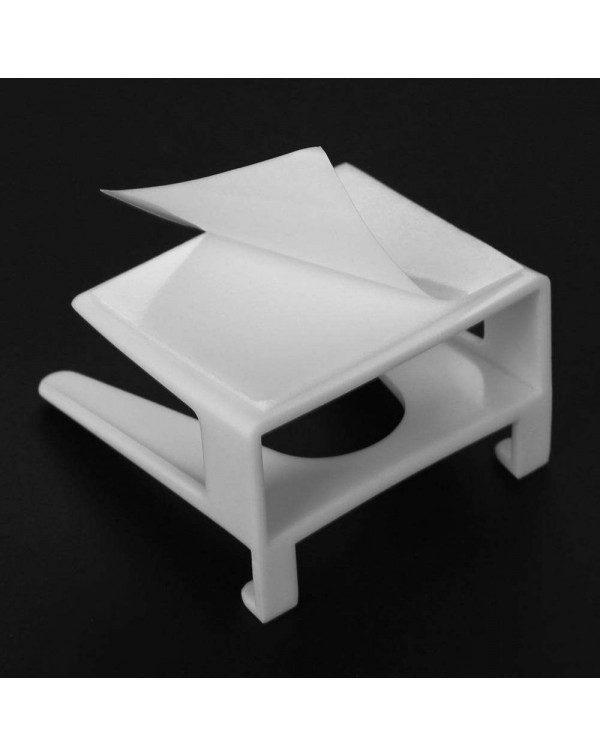 2pcs Wall Mounted Plastic Pan Cover Rack Pot Lid Holder Storage Shelf(White)