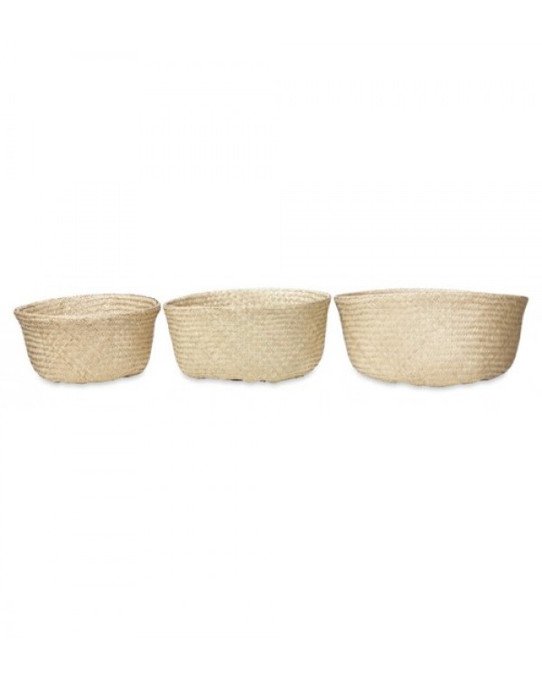 3 Piece Medina Foldable Seagrass Basket Set