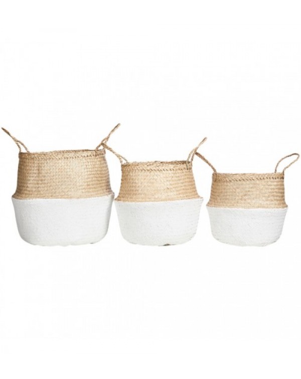 3 Piece Medina Foldable Seagrass Basket Set