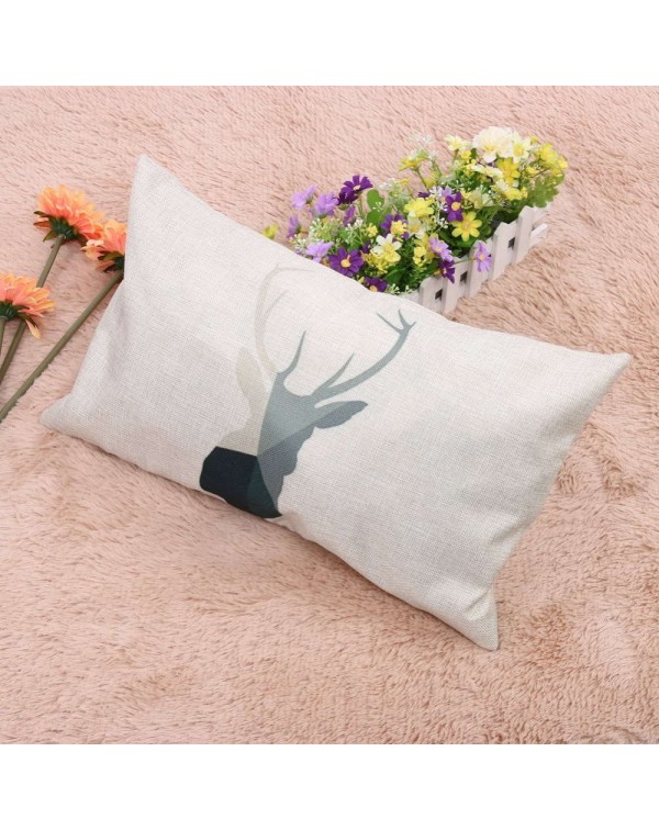 Creative deer Pattern Thick Cotton Pillowcases 30 x 50 Waist Pillowcases