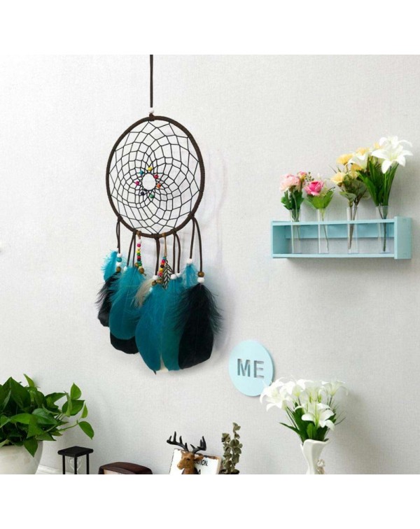 Feathers Beads Dream Catcher Net Handmade Dreamcatcher Home Decor (No LED)