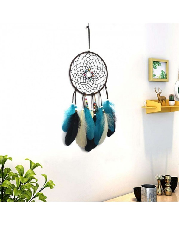 Feathers Beads Dream Catcher Net Handmade Dreamcatcher Home Decor (No LED)