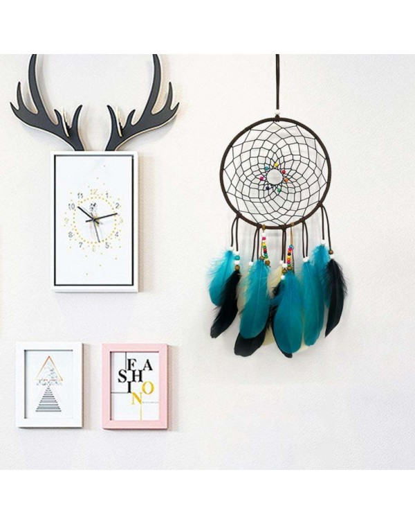 Feathers Beads Dream Catcher Net Handmade Dreamcatcher Home Decor (No LED)