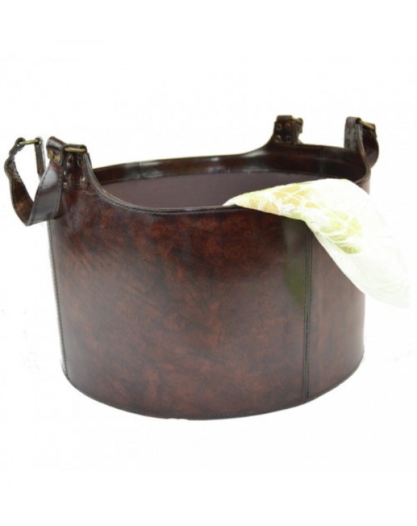 Leather Storage Basket