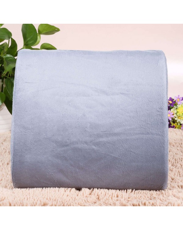 Memory Foam Lumbar Cushion Back Support Travel Pillow Car Seat Grey