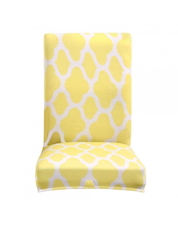 1/4/6pcs Elastic Thin Chair Cover Digital Print Stretch Seat Case Slipcover